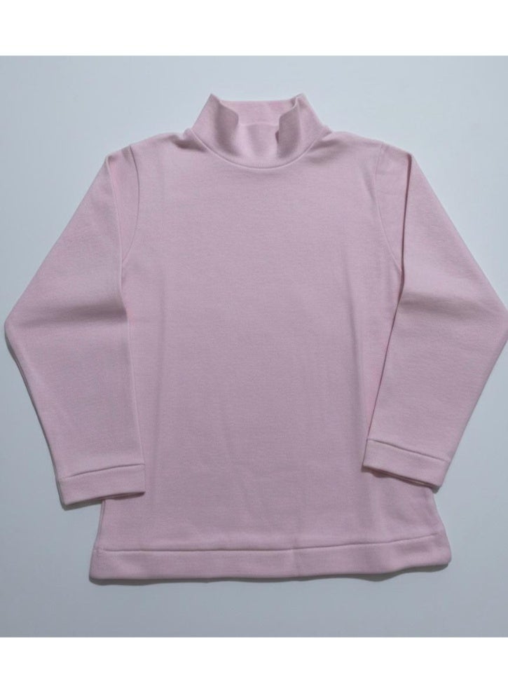 البشاير توب حراري (ثيرمال) بيبى قطني بياقة عالية  - وردي فاتح - Image 3